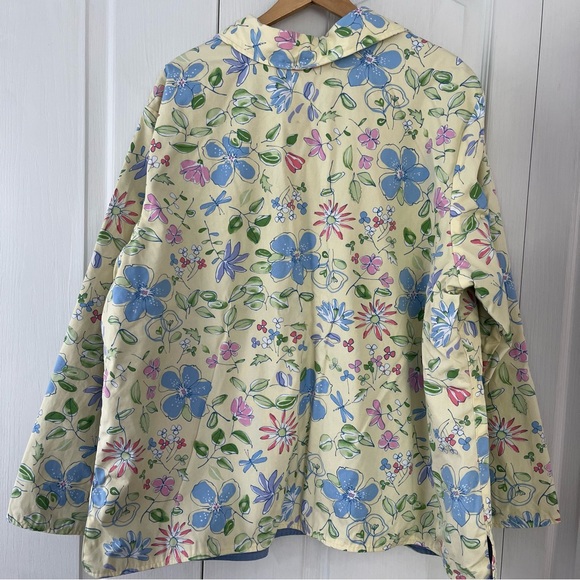 Appleseed’s Women's Floral Button Front Cotton Jacket Size 3X - Picture 2 of 7